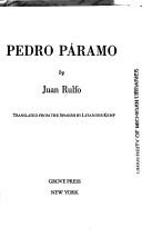 Rulfo, Juan.: Pedro Paramo (Paperback, 1989, Grove Press)